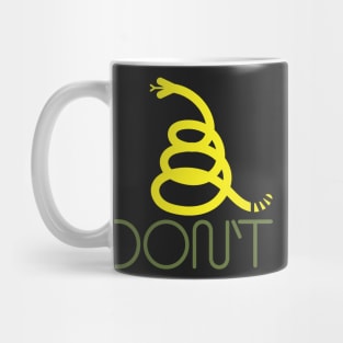 In Vogue Modern Yellow Minimalist Gadsden Snake Flag Stylish Dont Tread On Me Mug